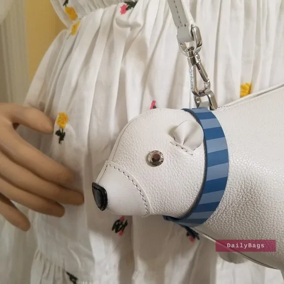 BEAUTIFUL ARTIC FRIENDS POLAR ANIMAL WHITE BEAR WEARING BLUE SCARF KATE SPADE - Picture 4 of 9